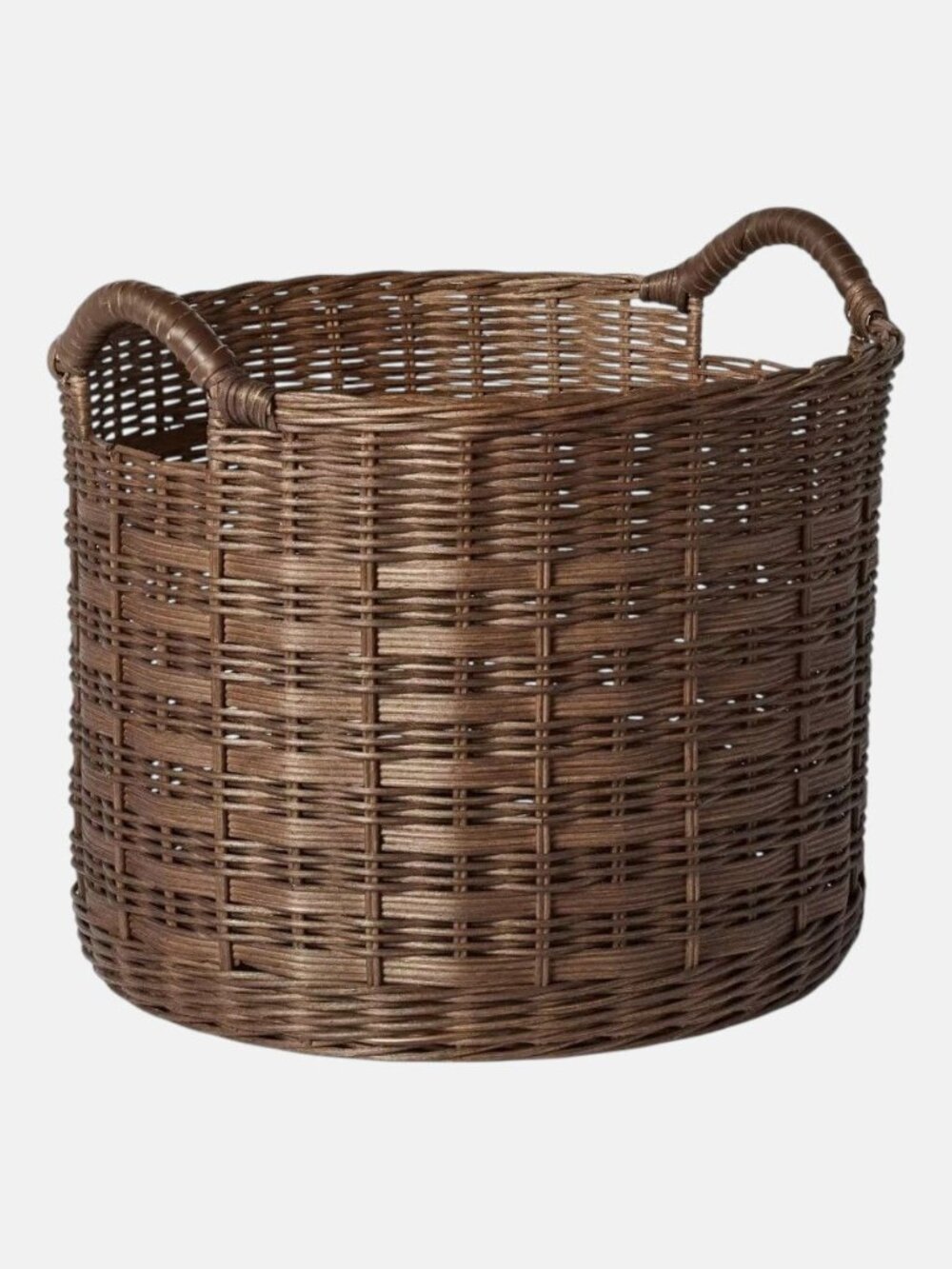 Medium Round Rattan Basket Dark Brown - Threshold Studio McGee, Target